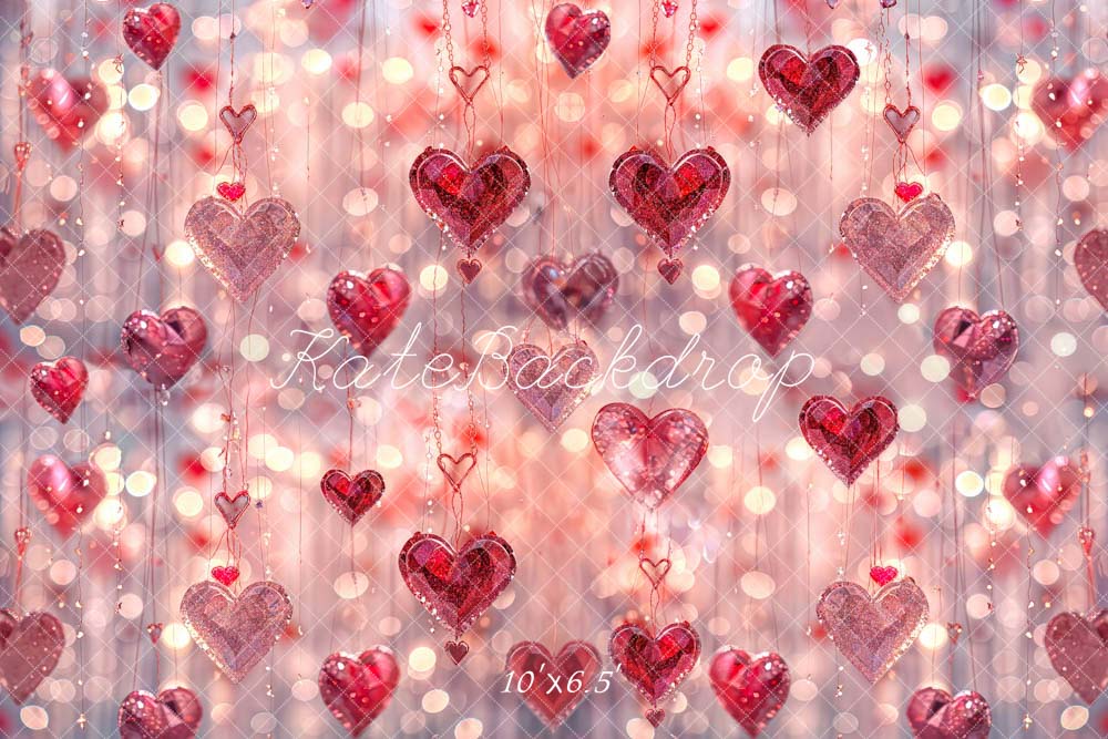 Kate Saint Valentin Rose Cœur Cristal Toile de fond conçue par Chain Photographie - Kate Backdrop FR