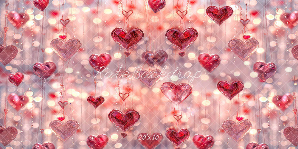 Kate Saint Valentin Rose Cœur Cristal Toile de fond conçue par Chain Photographie - Kate Backdrop FR