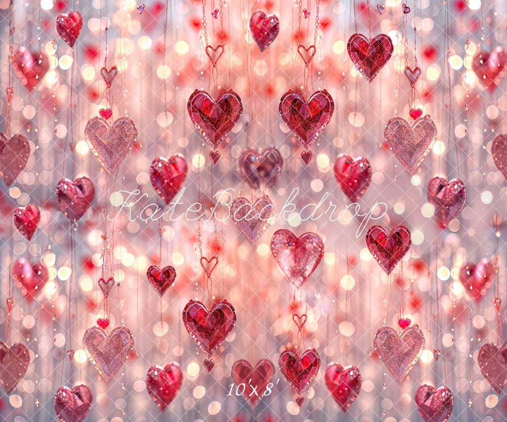 Kate Saint Valentin Rose Cœur Cristal Toile de fond conçue par Chain Photographie - Kate Backdrop FR