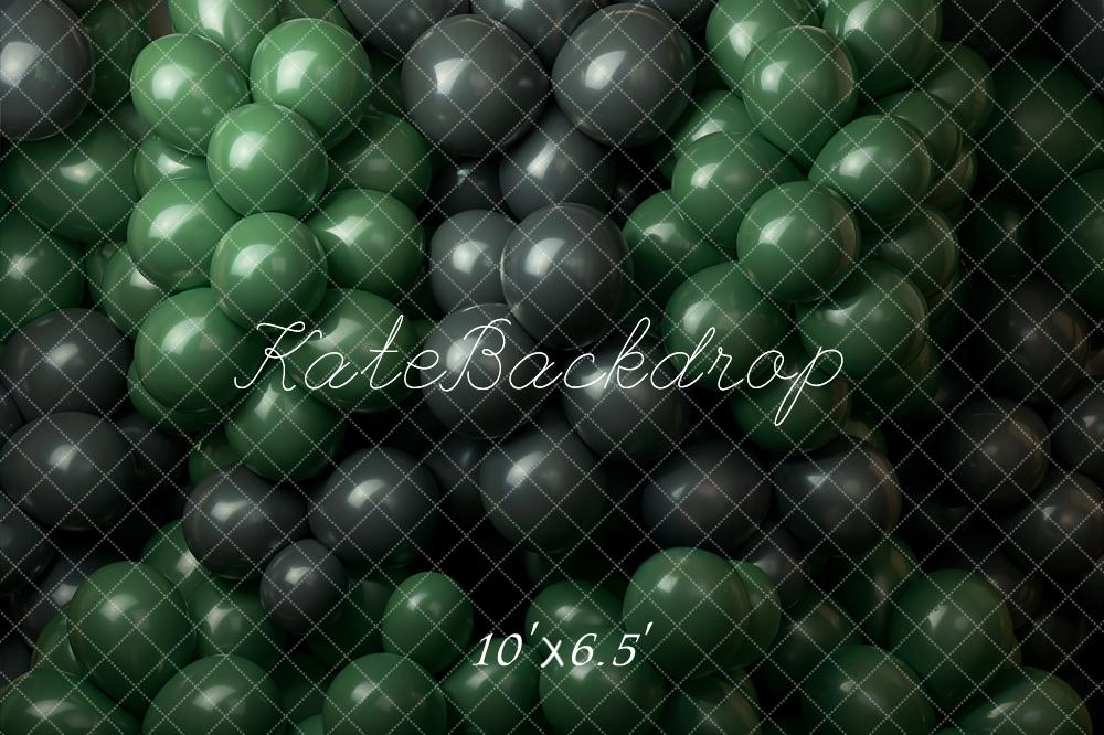 Kate Vert Ballons Mur Anniversaire Toile de fond conçue par Emetselch - Kate Backdrop FR