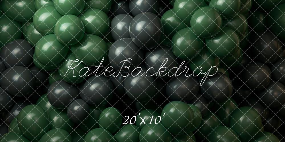 Kate Vert Ballons Mur Anniversaire Toile de fond conçue par Emetselch - Kate Backdrop FR