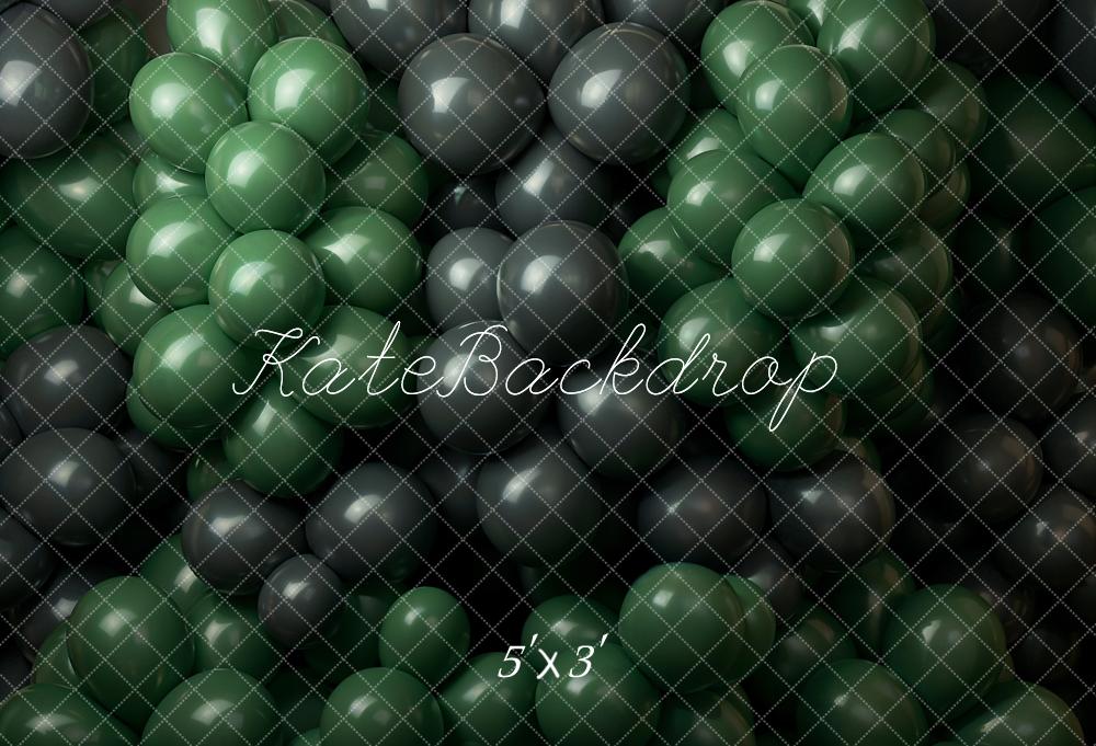 Kate Vert Ballons Mur Anniversaire Toile de fond conçue par Emetselch - Kate Backdrop FR