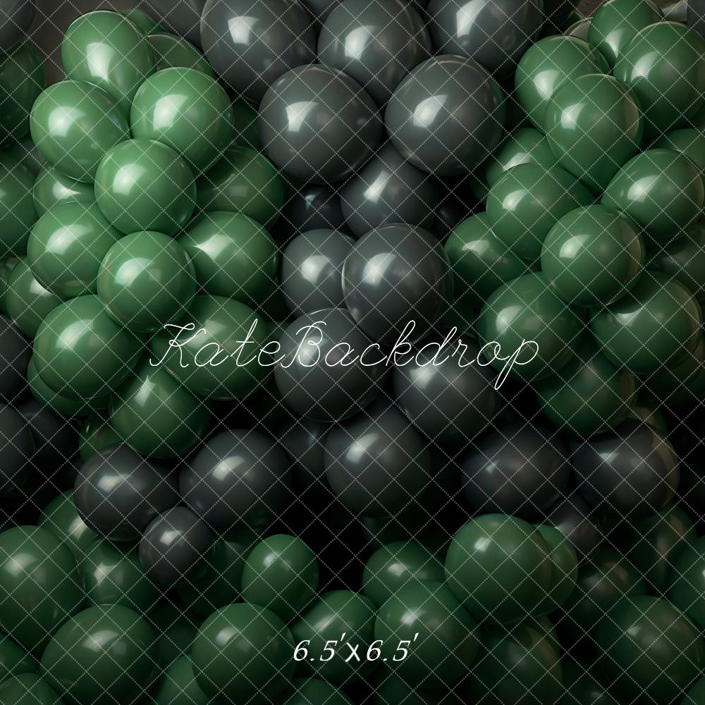 Kate Vert Ballons Mur Anniversaire Toile de fond conçue par Emetselch - Kate Backdrop FR