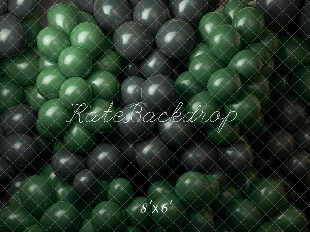 Kate Vert Ballons Mur Anniversaire Toile de fond conçue par Emetselch - Kate Backdrop FR