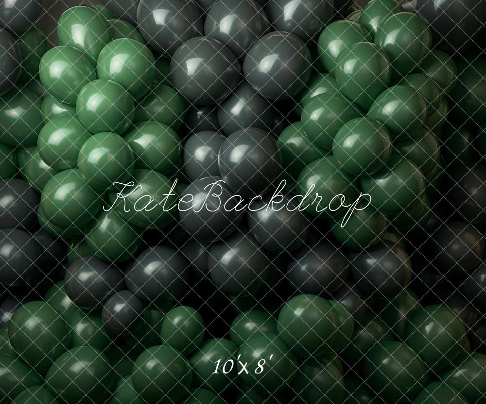 Kate Vert Ballons Mur Anniversaire Toile de fond conçue par Emetselch - Kate Backdrop FR