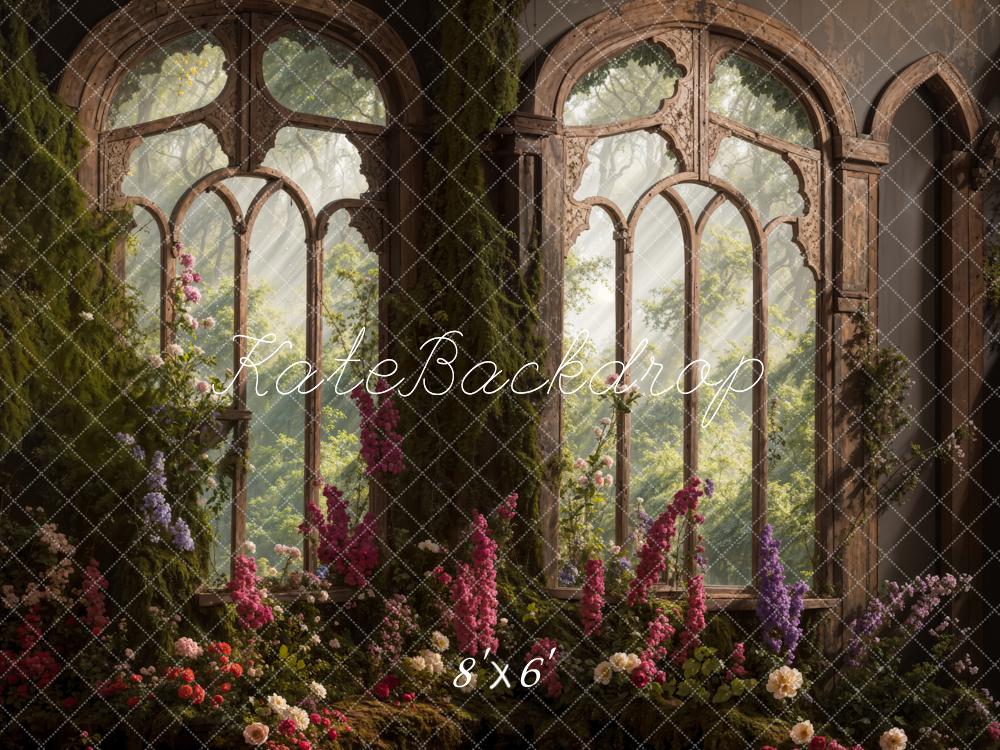 Kate Printemps Fleurs Fenêtre en arc Toile de fond conçue par Emetselch - Kate Backdrop FR