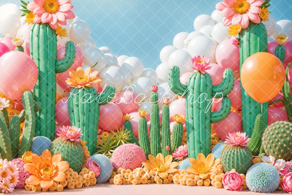 Kate Cactus Ballon Conte de fée Toile de fond conçue par Emetselch - Kate Backdrop FR