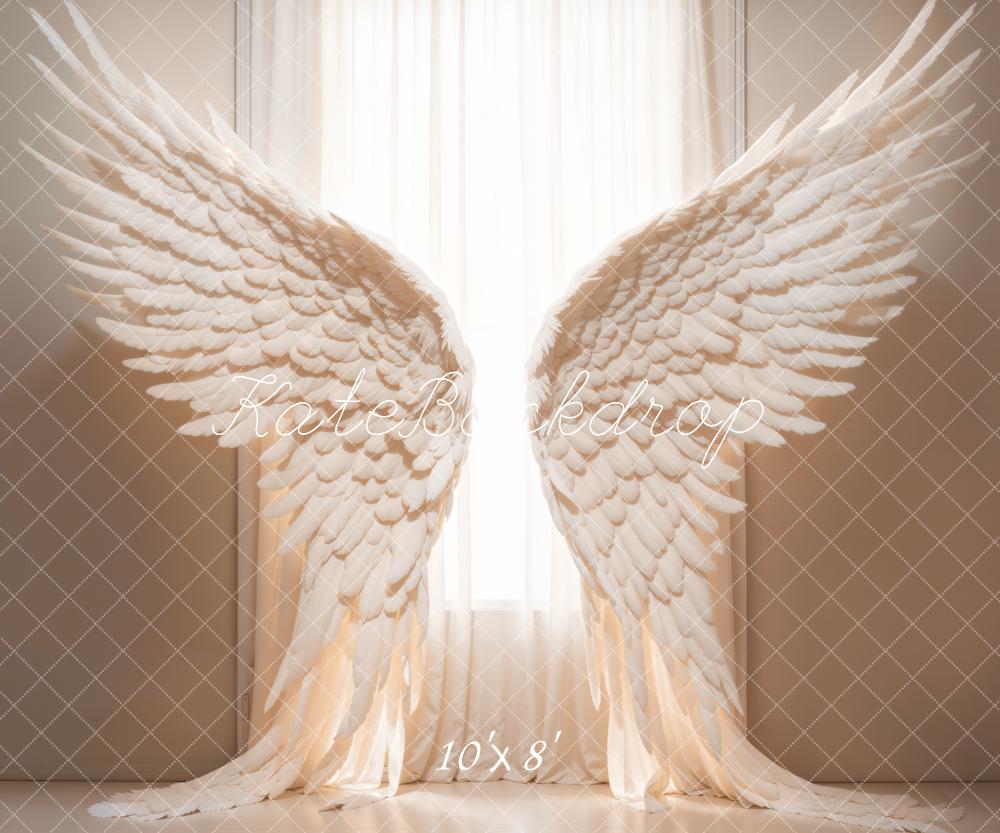 Kate Blanc Aile d'ange Rideaux Toile de fond conçue par Chain Photographie - Kate Backdrop FR