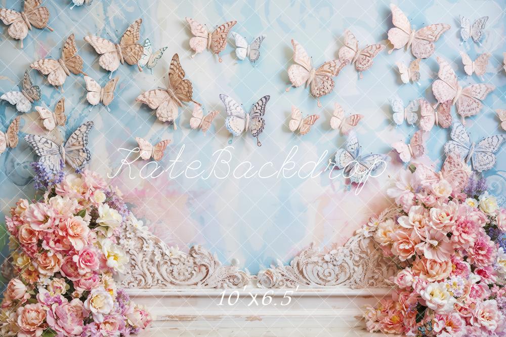 Kate Artistique Fleur Papillon Mur Toile de fond conçue par Emetselch - Kate Backdrop FR