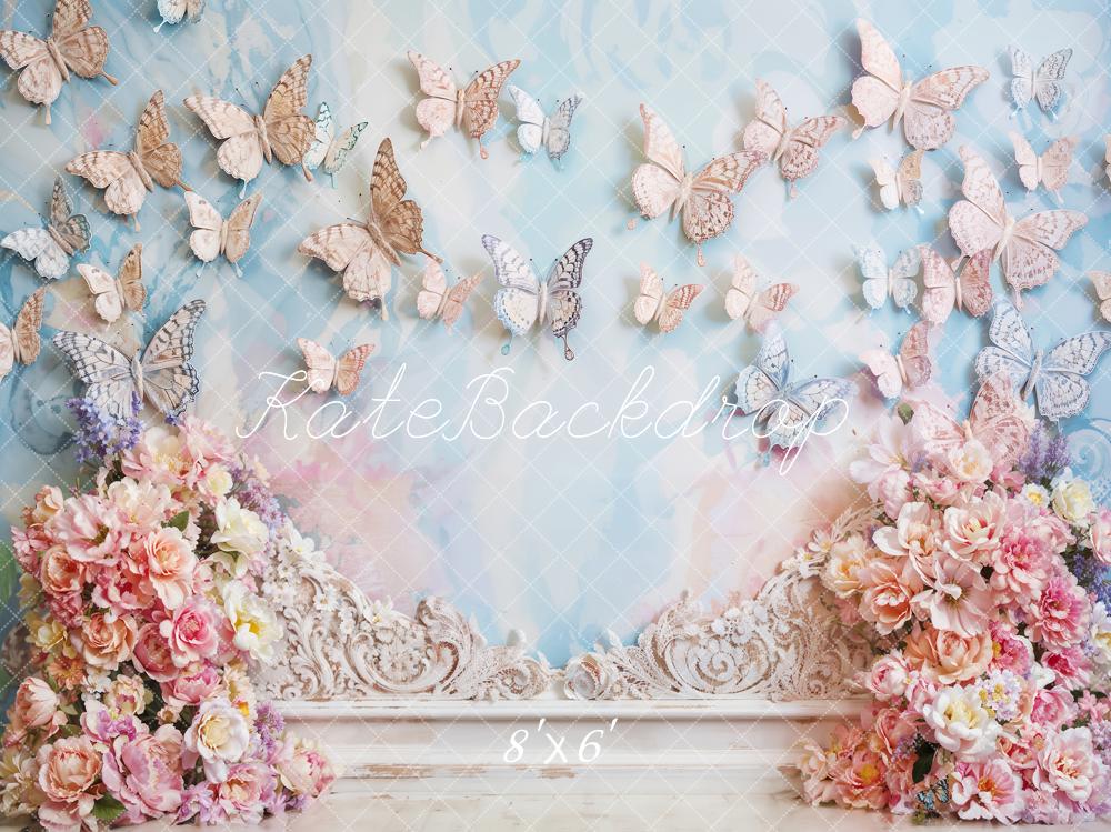 Kate Artistique Fleur Papillon Mur Toile de fond conçue par Emetselch - Kate Backdrop FR