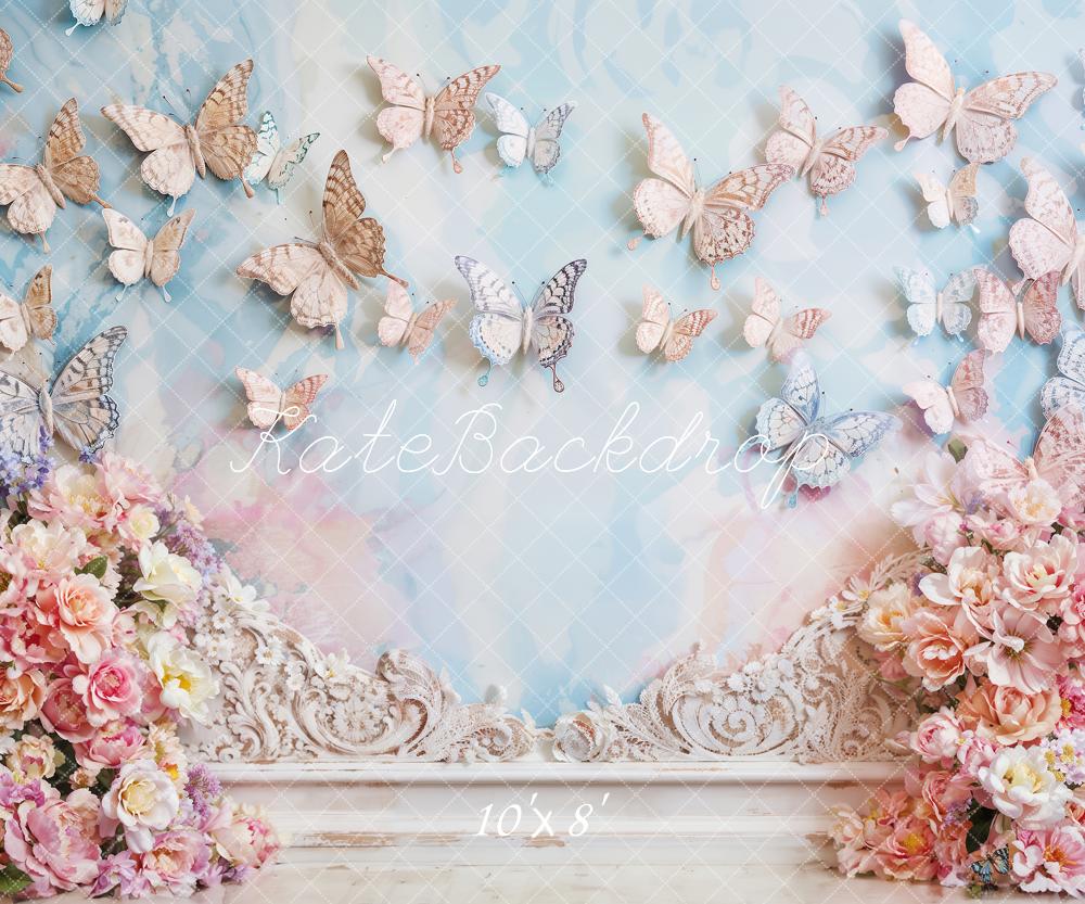 Kate Artistique Fleur Papillon Mur Toile de fond conçue par Emetselch - Kate Backdrop FR