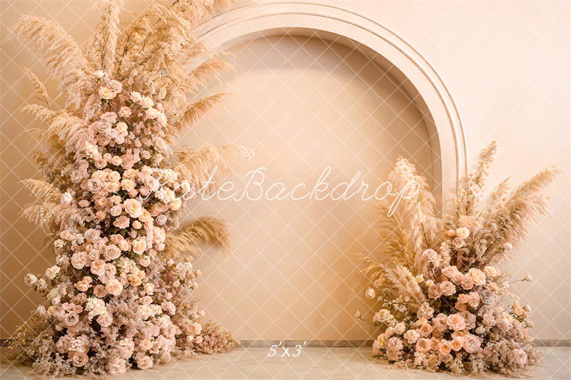 Kate Bohème Moderne Floral Mur en arc Toile de fond conçue par Emetselch - Kate Backdrop FR
