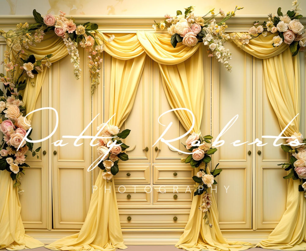 Kate Jaune Garde-robe Intérieur Toile de fond conçue par Patty Robert - Kate Backdrop FR