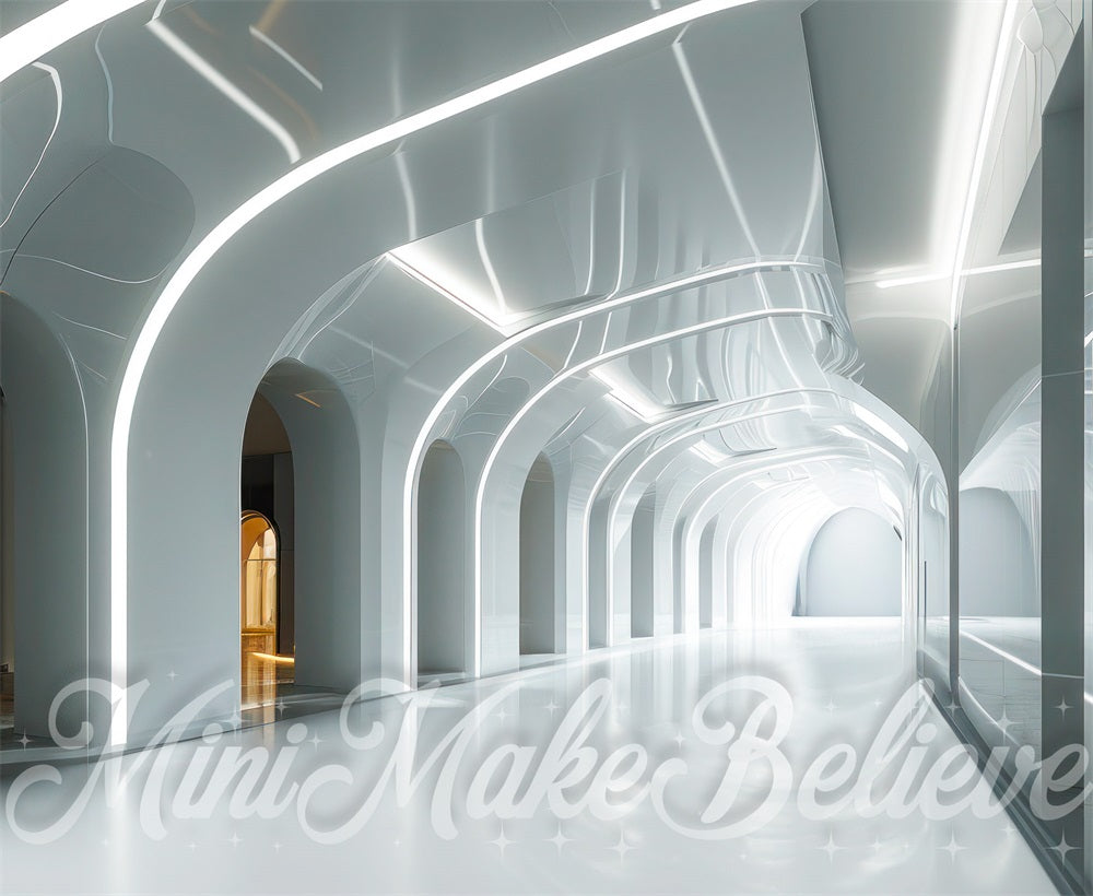 Kate Intérieur Vaisseau spatial Couloir Toile de fond conçue par Mini MakeBelieve - Kate Backdrop FR