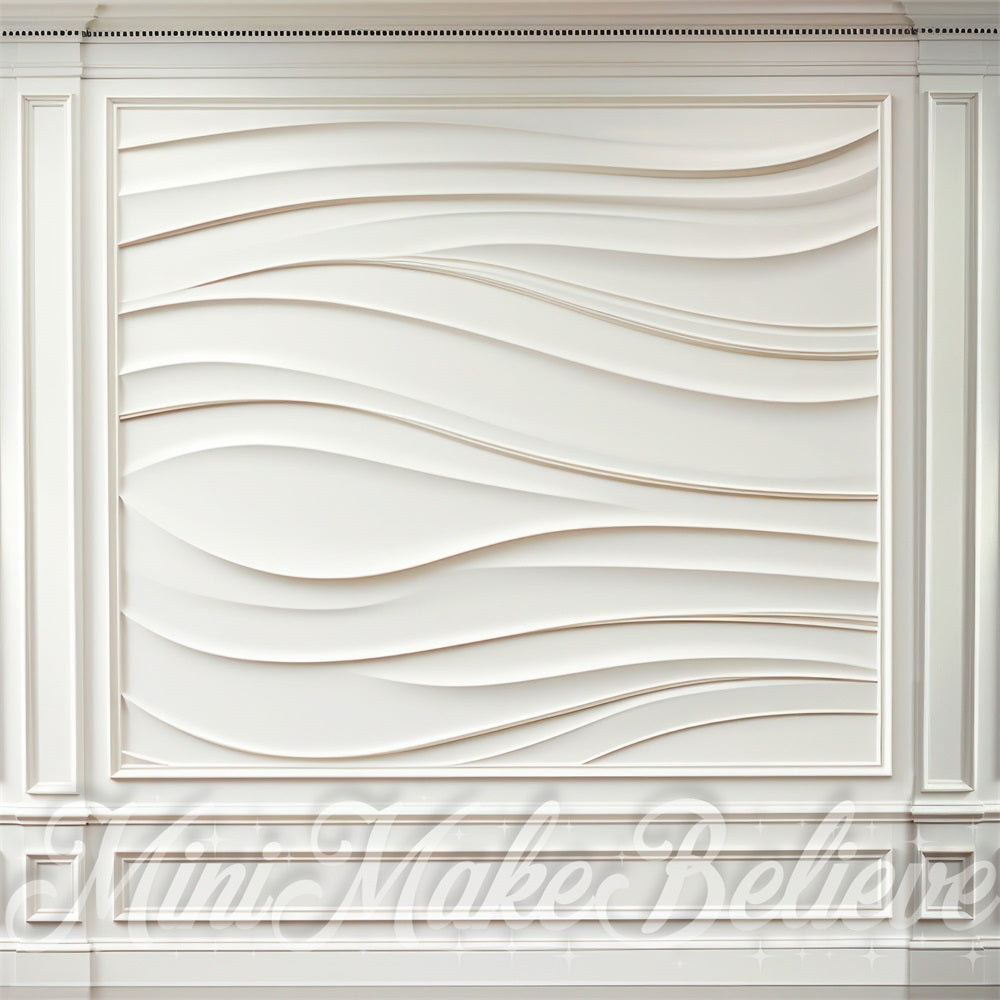 Kate Intérieur Vague Mur Moderne Blanc Toile de fond conçue par Mini MakeBelieve - Kate Backdrop FR
