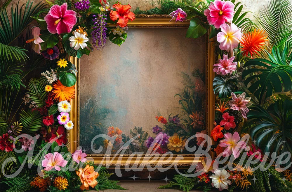 Kate Été Beaux-Arts Cadre Hibiscus Toile de fond conçue par Mini MakeBelieve - Kate Backdrop FR