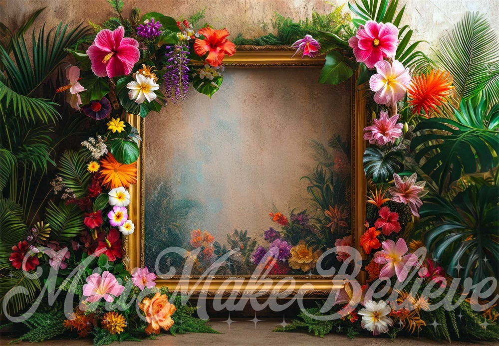 Kate Été Beaux-Arts Cadre Hibiscus Toile de fond conçue par Mini MakeBelieve - Kate Backdrop FR