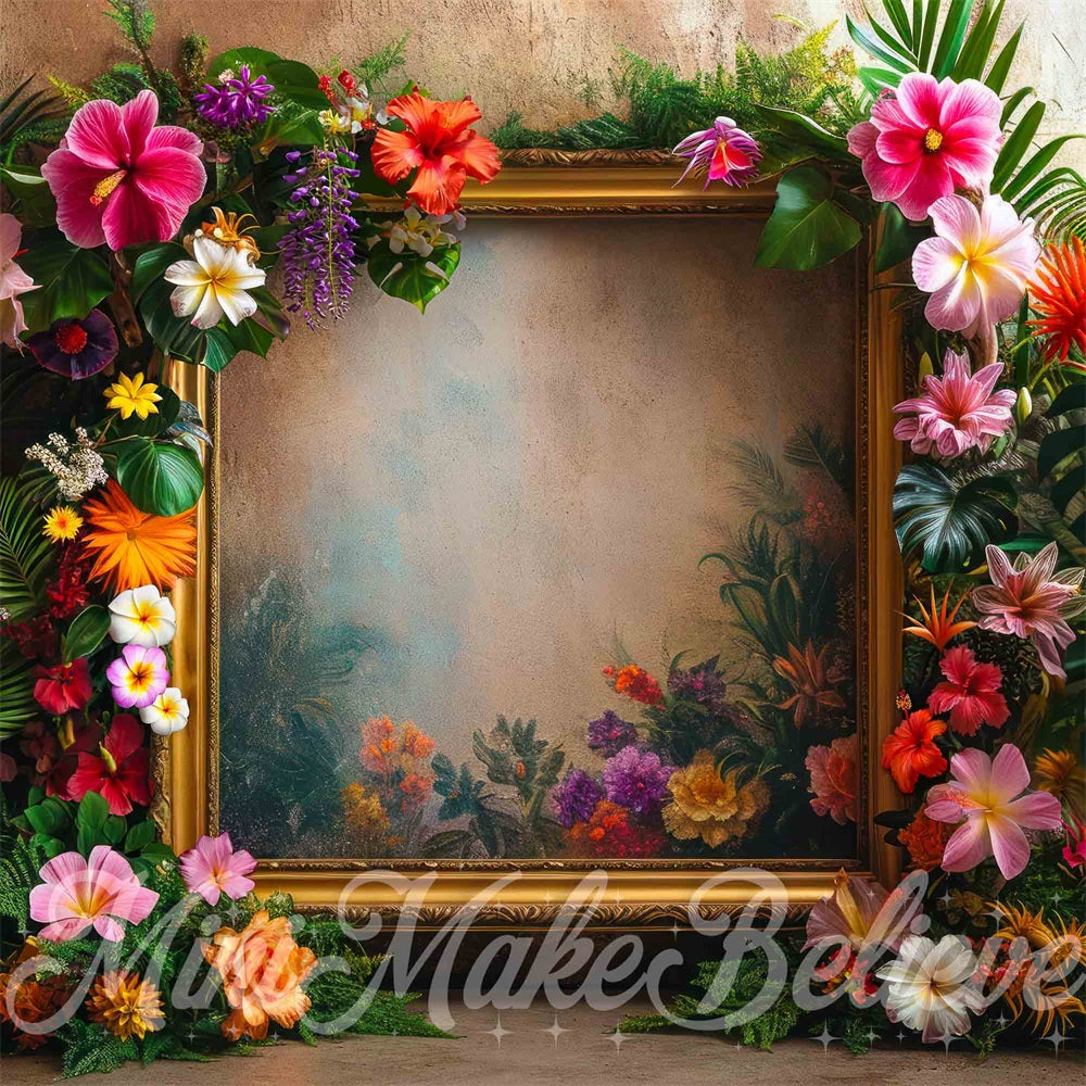 Kate Été Beaux-Arts Cadre Hibiscus Toile de fond conçue par Mini MakeBelieve - Kate Backdrop FR