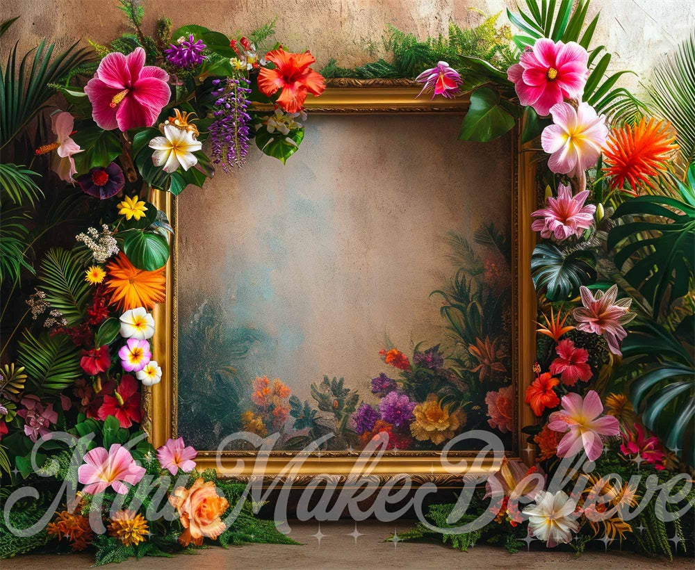 Kate Été Beaux-Arts Cadre Hibiscus Toile de fond conçue par Mini MakeBelieve - Kate Backdrop FR