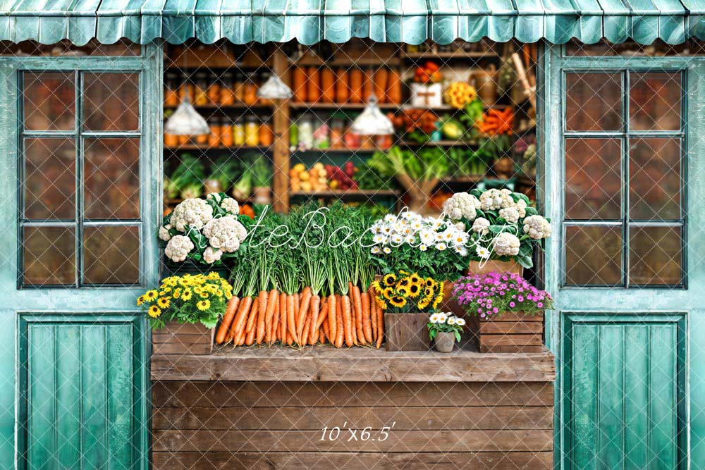 Kate Printemps Magasin de Fleurs et Fruits Toile de fond conçue par Chain Photographie - Kate Backdrop FR