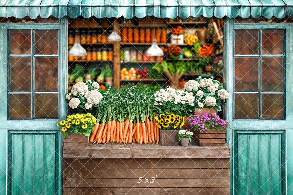 Kate Printemps Magasin de Fleurs et Fruits Toile de fond conçue par Chain Photographie - Kate Backdrop FR
