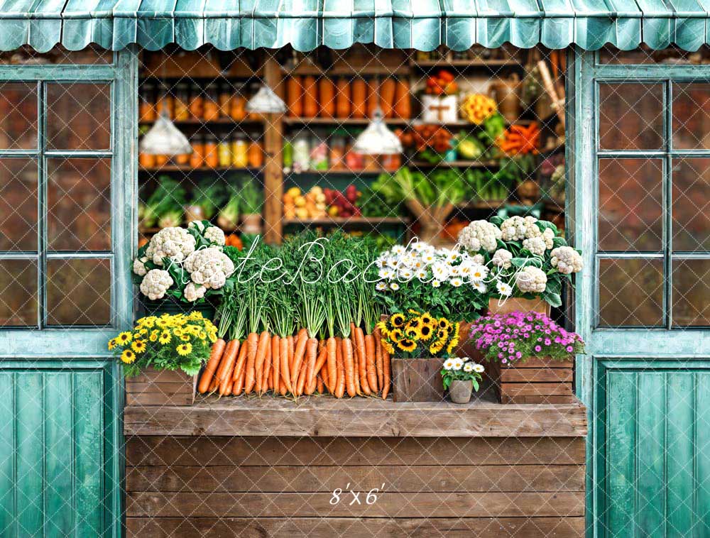 Kate Printemps Magasin de Fleurs et Fruits Toile de fond conçue par Chain Photographie - Kate Backdrop FR