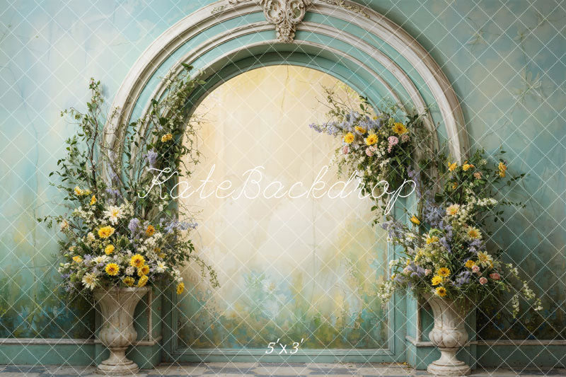 Kate Printemps Fleurs Vert Mur en arc Toile de fond conçue par Emetselch - Kate Backdrop FR