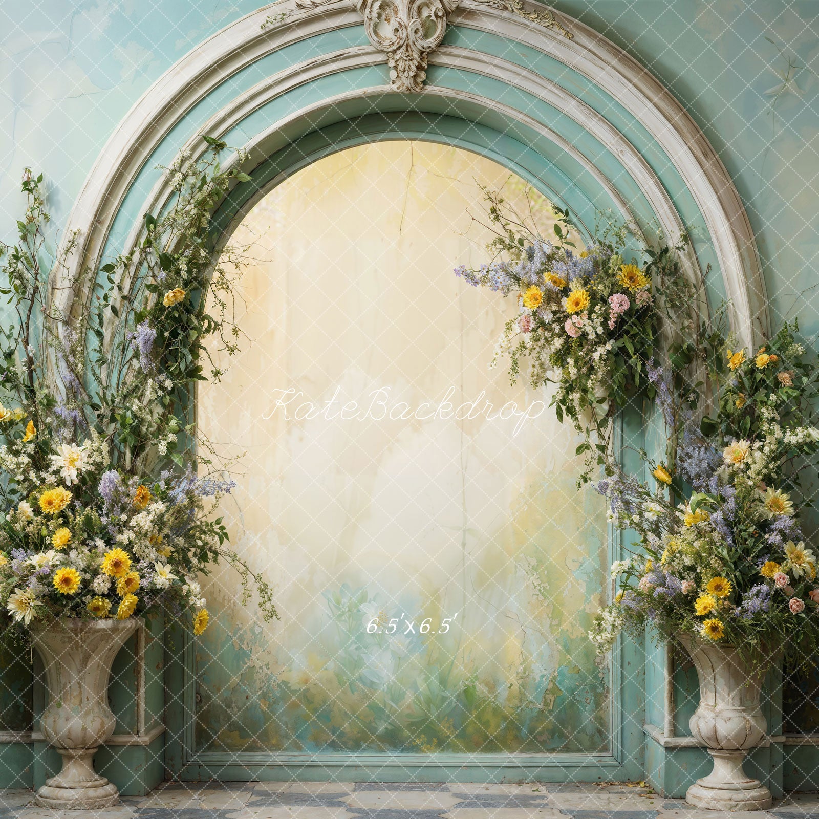 Kate Printemps Fleurs Vert Mur en arc Toile de fond conçue par Emetselch - Kate Backdrop FR
