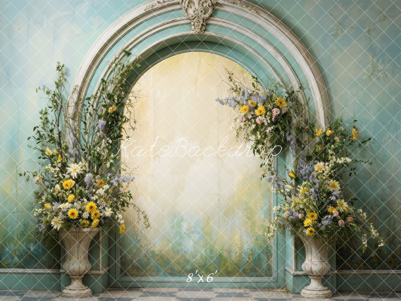 Kate Printemps Fleurs Vert Mur en arc Toile de fond conçue par Emetselch - Kate Backdrop FR