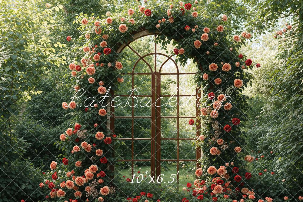 Kate Printemps Fleurs Plantes vertes Porte Toile de fond conçue par Emetselch - Kate Backdrop FR