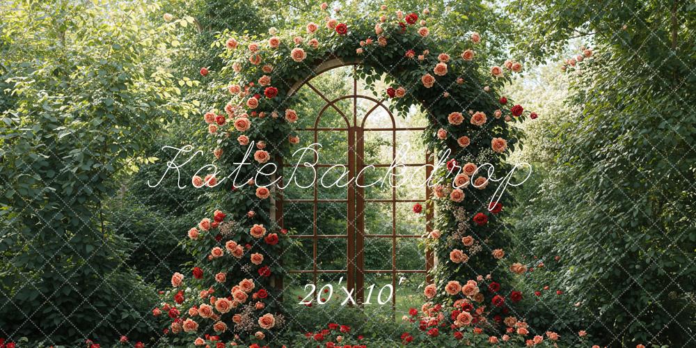 Kate Printemps Fleurs Plantes vertes Porte Toile de fond conçue par Emetselch - Kate Backdrop FR