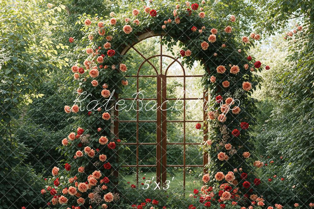 Kate Printemps Fleurs Plantes vertes Porte Toile de fond conçue par Emetselch - Kate Backdrop FR