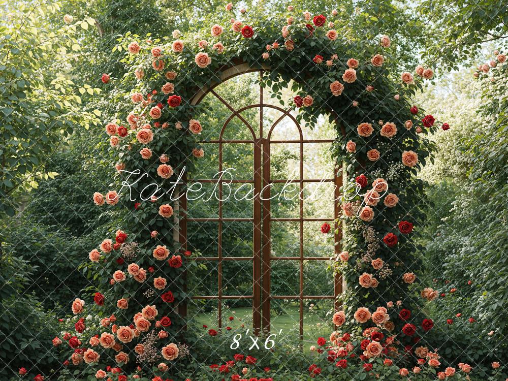 Kate Printemps Fleurs Plantes vertes Porte Toile de fond conçue par Emetselch - Kate Backdrop FR