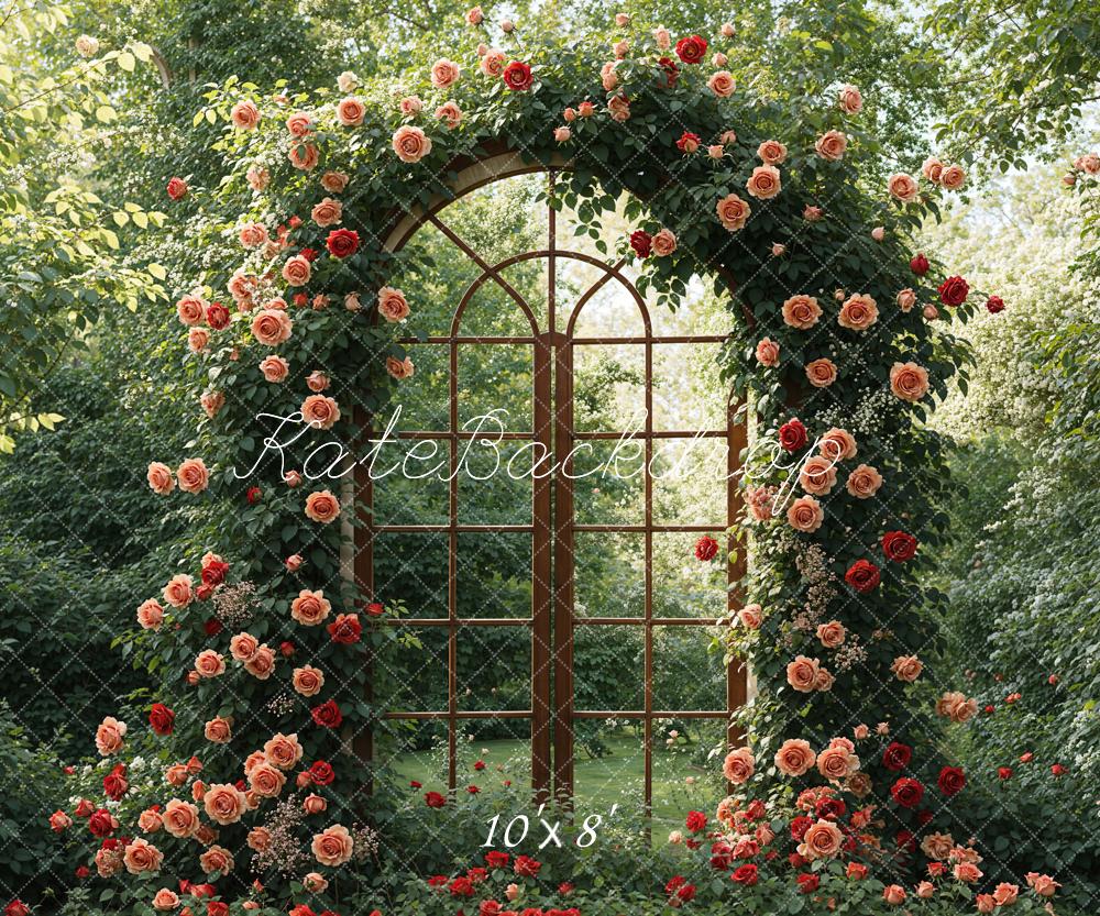 Kate Printemps Fleurs Plantes vertes Porte Toile de fond conçue par Emetselch - Kate Backdrop FR