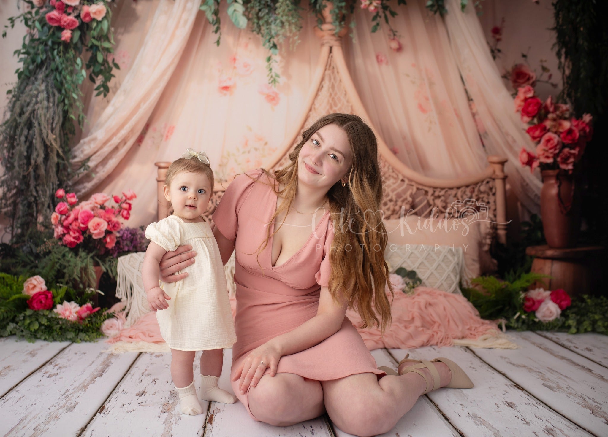 Kate Printemps Fleurs Rideau Lit Famille Toile de fond conçue par Emetselch - Kate Backdrop FR