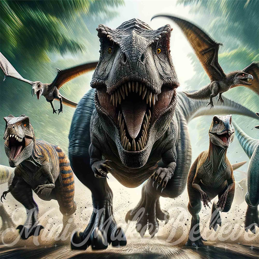 Kate Charge Dinosaures Enfant Toile de fond conçue par Mini MakeBelieve - Kate Backdrop FR