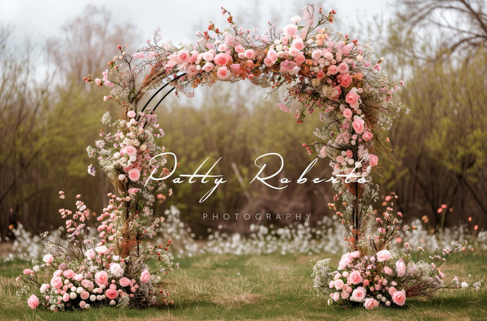 Kate Printemps Mariage Arche Extérieur Toile de fond conçue par Patty Robert - Kate Backdrop FR