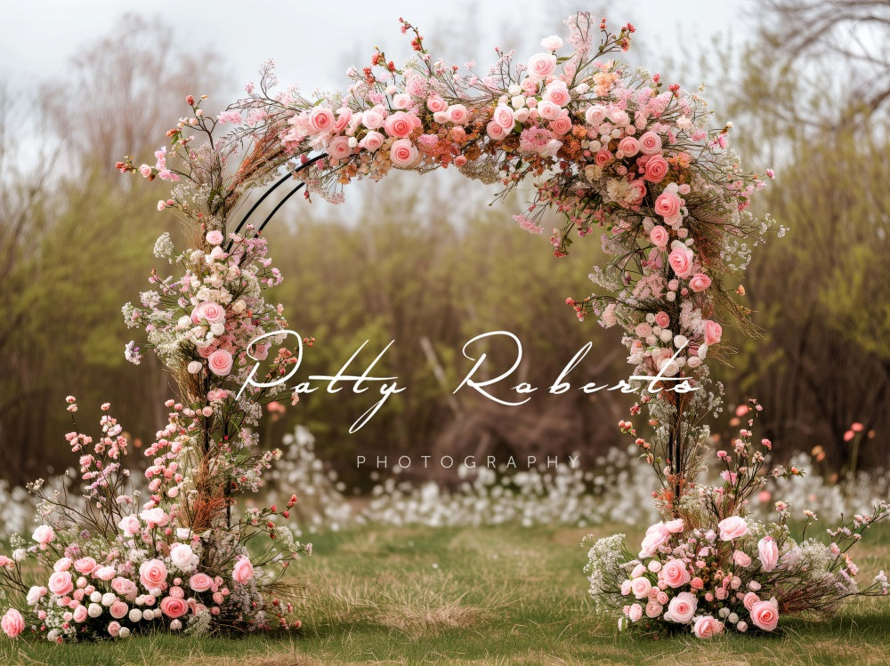 Kate Printemps Mariage Arche Extérieur Toile de fond conçue par Patty Robert - Kate Backdrop FR