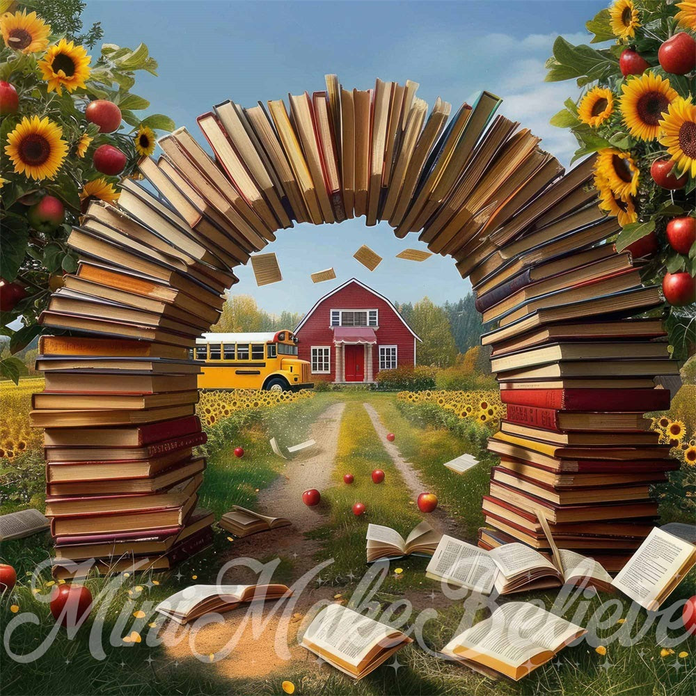 Kate Extérieur Arche de livre Tournesol Toile de fond conçue par Mini MakeBelieve - Kate Backdrop FR