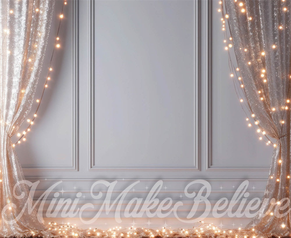 Kate Intérieur Paillettes Rideaux Lumière Mur Toile de fond conçue par Mini MakeBelieve - Kate Backdrop FR