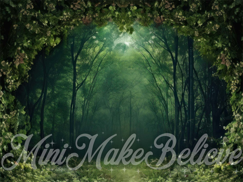Kate Nature Mur Vert Forêt Arbres Toile de fond conçue par Mini MakeBelieve - Kate Backdrop FR