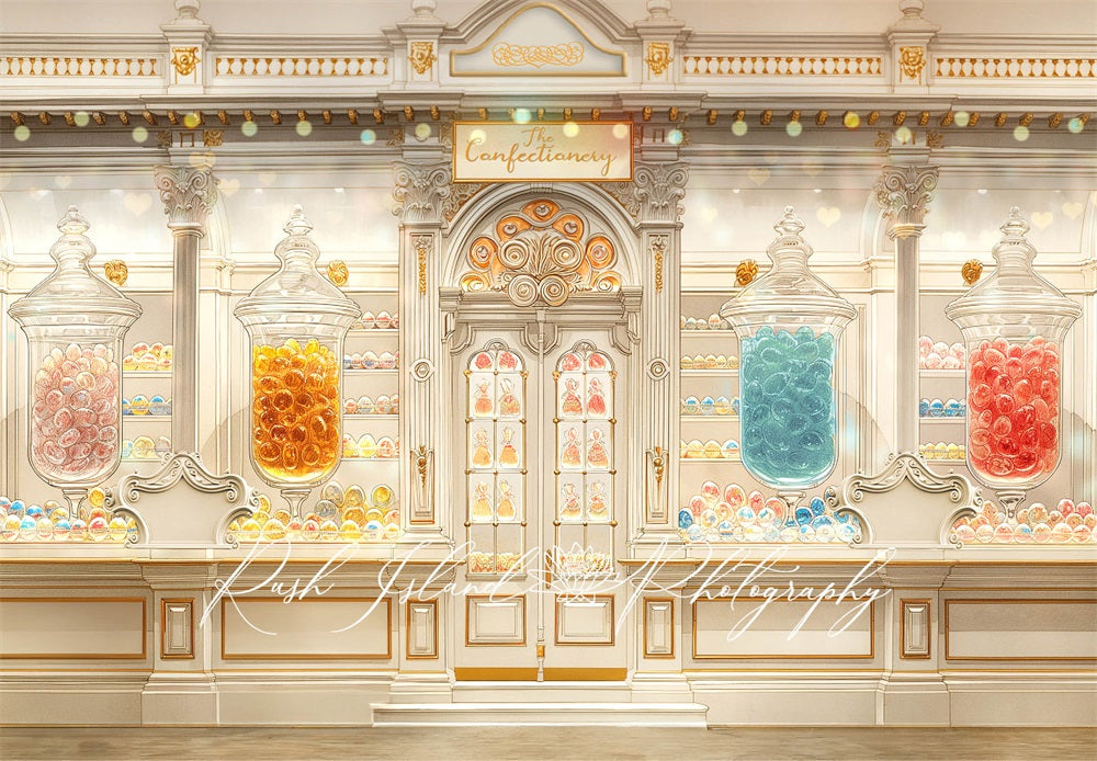 Kate Confiserie Boutique de bonbons Toile de fond conçue par Laura Bybee - Kate Backdrop FR