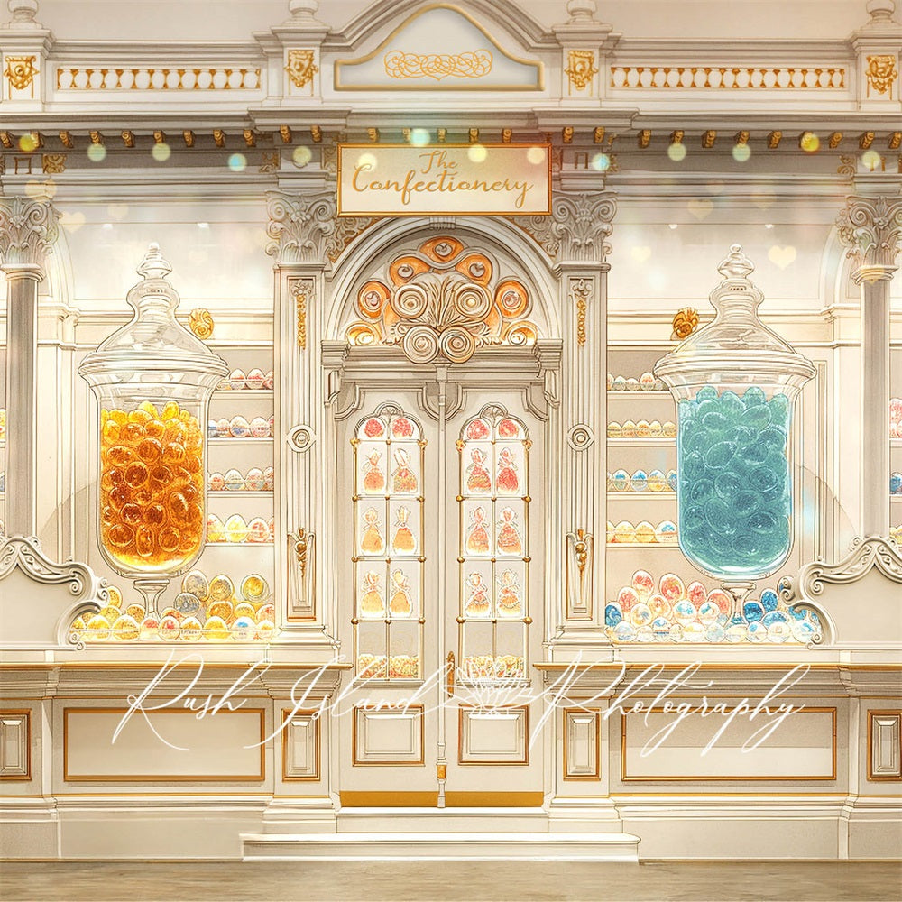 Kate Confiserie Boutique de bonbons Toile de fond conçue par Laura Bybee - Kate Backdrop FR