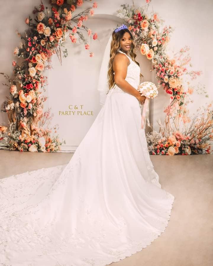 Kate Printemps Mariage Fleurs Blanc Arche Toile de fond conçue par Emetselch - Kate Backdrop FR
