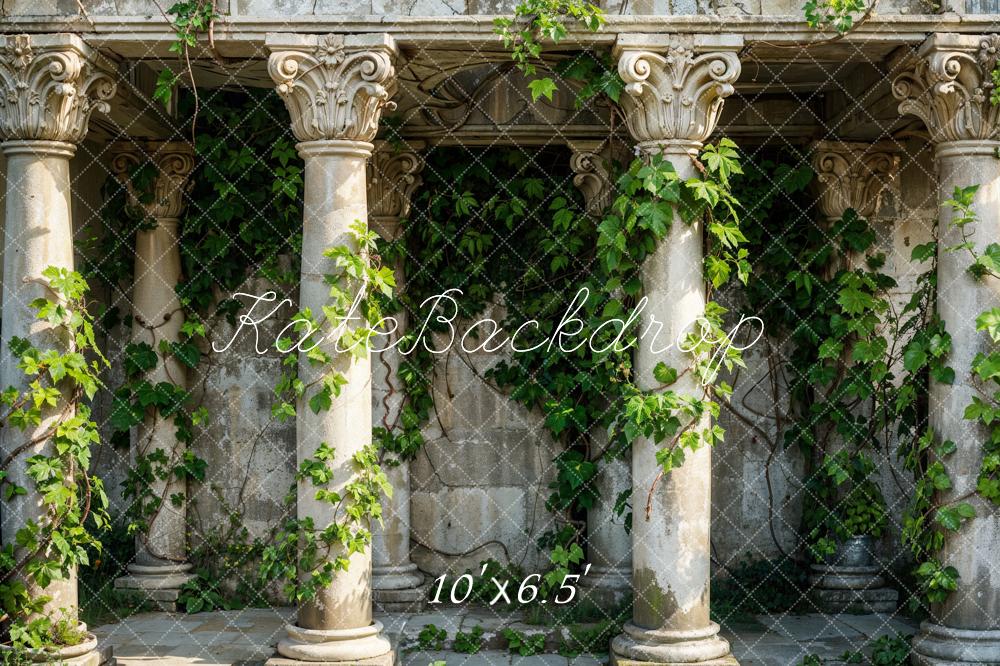 Kate Colonnes antiques Lierre Vignes Jardin Toile de fond conçue par Emetselch - Kate Backdrop FR