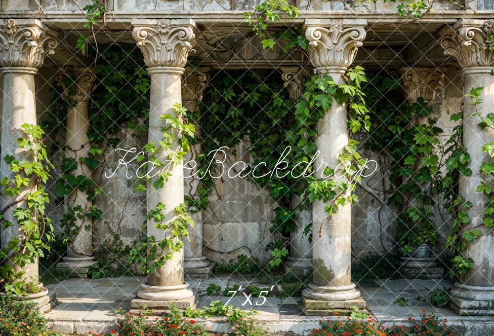 Kate Colonnes antiques Lierre Vignes Jardin Toile de fond conçue par Emetselch - Kate Backdrop FR