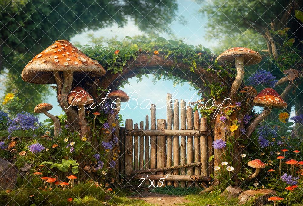 Kate Printemps Conte de fées Arche Champignon Toile de fond conçue par Chain Photographie - Kate Backdrop FR