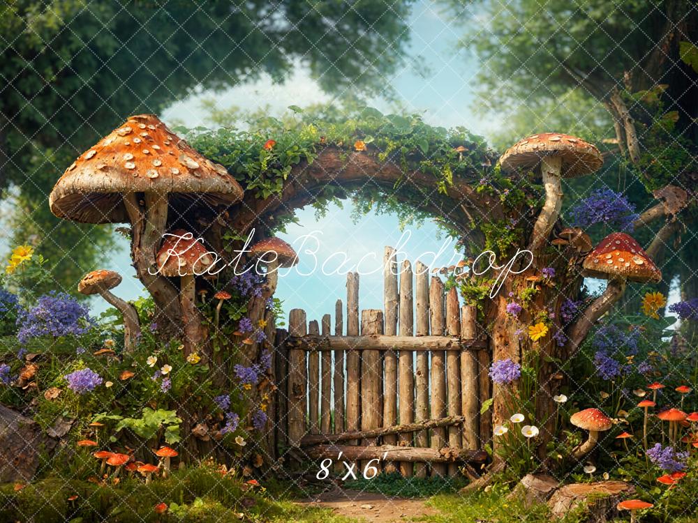 Kate Printemps Conte de fées Arche Champignon Toile de fond conçue par Chain Photographie - Kate Backdrop FR