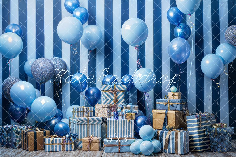 Kate Bleu Ballon Cadeaux Cake Smash Toile de fond conçue par Emetselch - Kate Backdrop FR