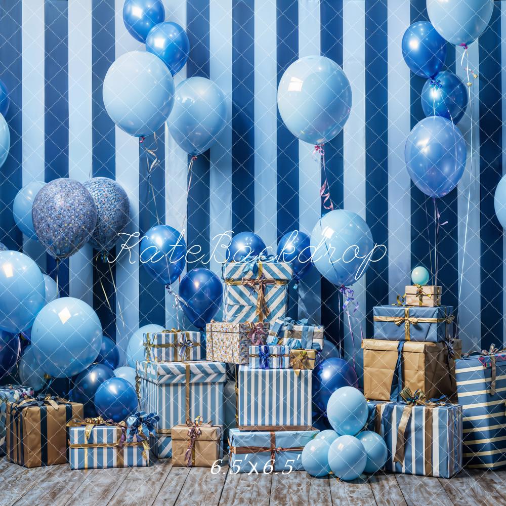 Kate Bleu Ballon Cadeaux Cake Smash Toile de fond conçue par Emetselch - Kate Backdrop FR